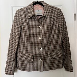 Vintage Classic  Aquascutum London 💯 Wool HoundstoothJacket